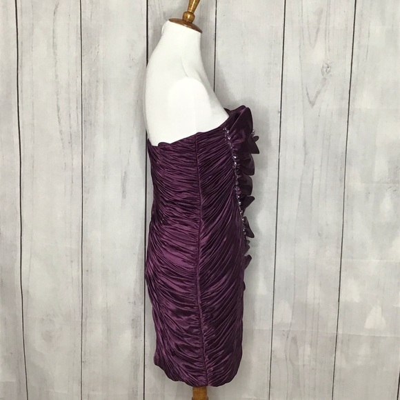 Feriani Couture strapless purple cocktail dress - Picture 5 of 9